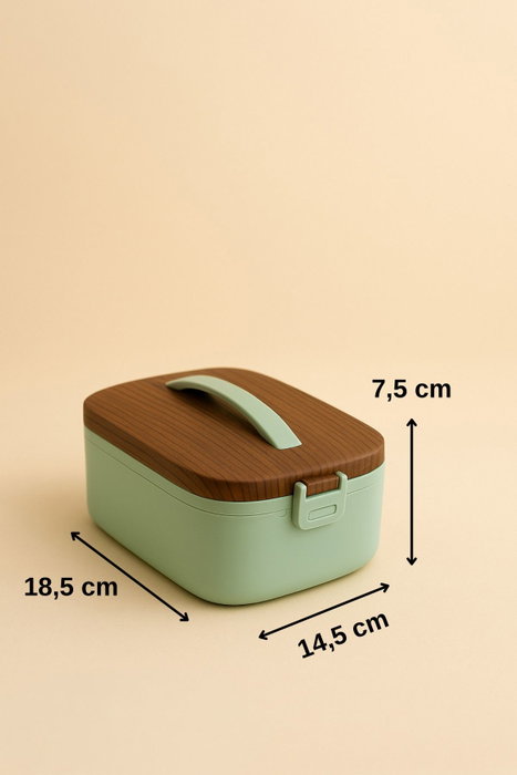 Hermia Caja de Almuerzo de Acero Inoxidable Verde 650 ml Hermia Caja de Almuerzo de Acero Inoxidable Verde 650 ml
